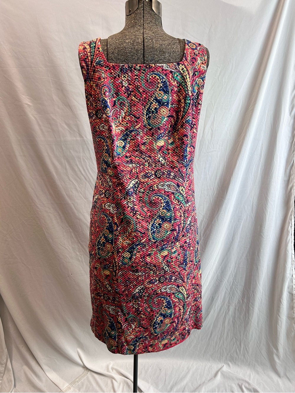 Talbots Pink Paisley Shift Dress - size 8